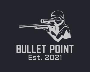 Firearm - Soldier Sniper Hunter logo design