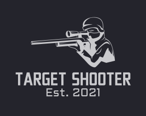 Shooter - Soldier Sniper Hunter logo design
