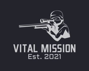 Soldier Sniper Hunter logo design