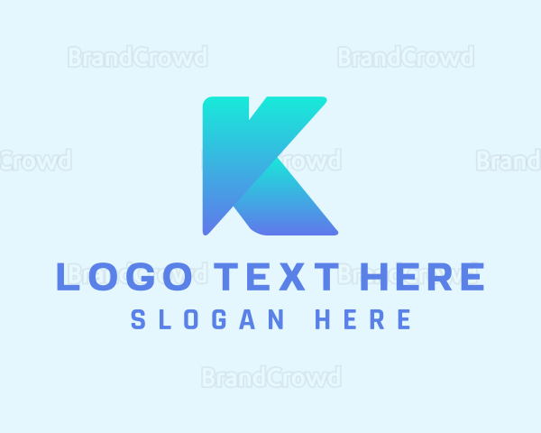 Modern Gradient Company Letter K Logo
