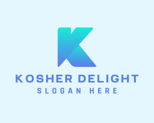 Modern Gradient Company Letter K logo design