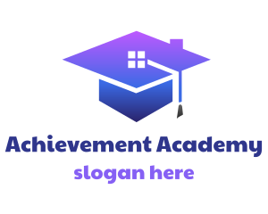 Graduation - Blue Graduation House logo design