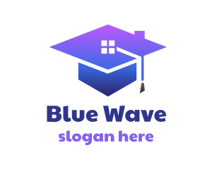 Blue Graduation House logo design