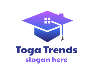Toga - Blue Graduation House logo design
