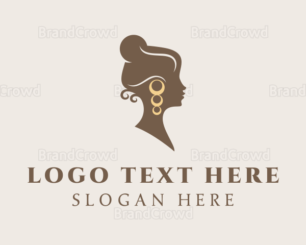 Brown Lady Earrings Logo