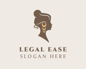 Brown Lady Earrings Logo