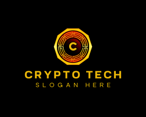 Coin Digital Cryptocurrency logo design