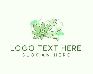 Mascot - Marijuana Leaf Cannabis logo design