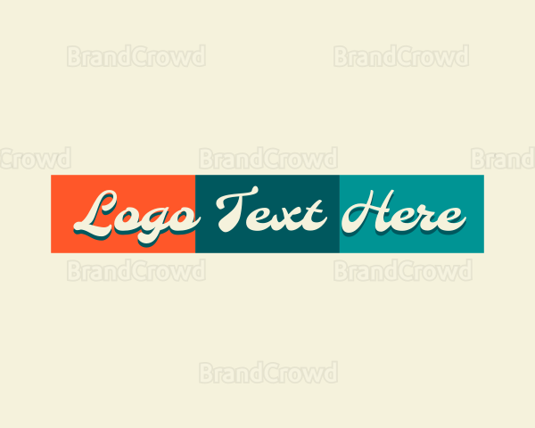 Summer Retro Banner Logo