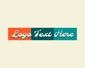 Wordmark - Summer Retro Banner logo design