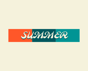 Summer Retro Banner logo design