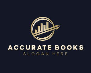 Bookkeeper - Finance Graph Arrow logo design