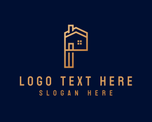 Engineer - House Construction Letter P logo design