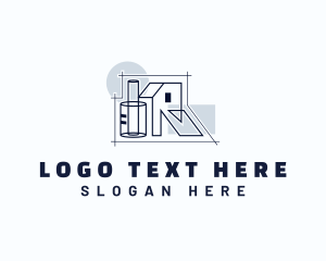 Minimalist - Building Plan Structure logo design