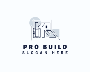 Building Plan Structure logo design