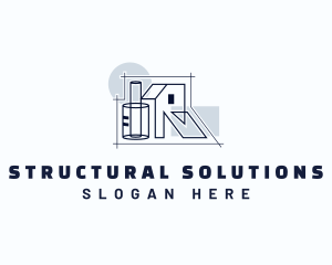 Building Plan Structure logo design