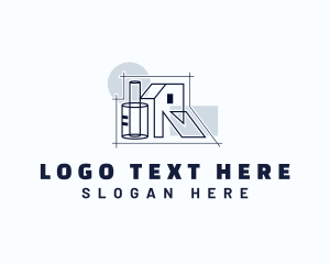 Geometric - Building Plan Structure logo design