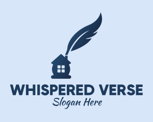 Poetry - Home Writing Quill logo design