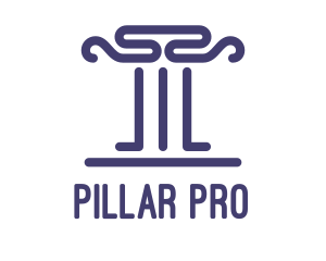 Modern Pillar Outline logo design