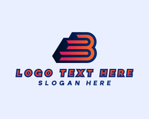 Professional - Gradient App Letter B logo design