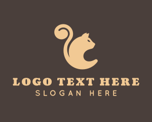 Veterinary Clinic - Brown Cat Tail logo design