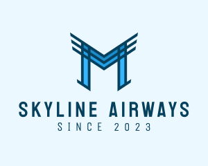 Airway - Airline Wings Letter M logo design
