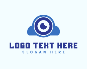Vlogger - Abstract Camera Lens logo design