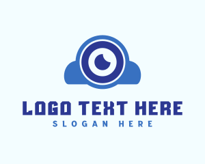 Vlog - Abstract Camera Lens logo design