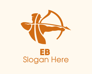 Ball - Orange Basketball Archery logo design