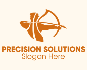 Accuracy - Orange Basketball Archery logo design