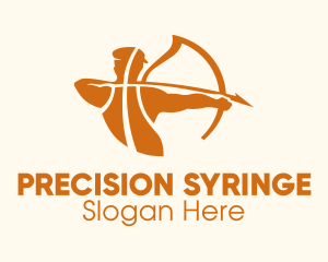 Orange Basketball Archery logo design