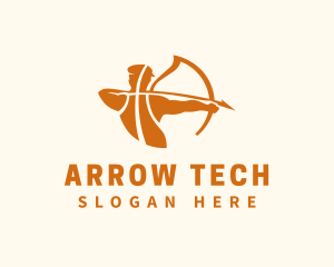 Orange Basketball Archery logo design