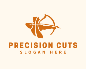 Orange Basketball Archery logo design