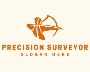 Orange Basketball Archery logo design