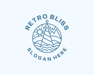 Nostalgic - Ocean Lighthouse Tower logo design