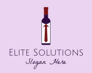 Wine Bottle Tie  Logo