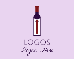 Wine Bottle Tie  Logo