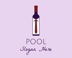 Wine Bottle Tie  Logo