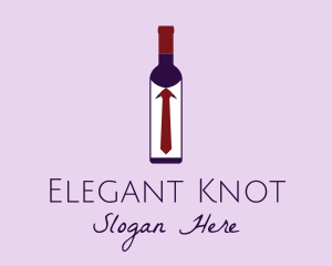 Wine Bottle Tie  logo design