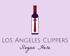 Liquor - Wine Bottle Tie logo design