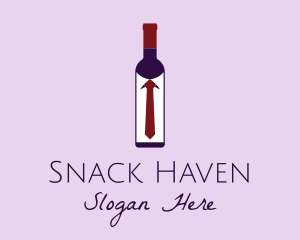 Wine Bottle Tie  logo design