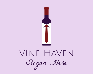 Wine Bottle Tie  logo design