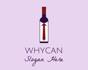 Booze - Wine Bottle Tie logo design