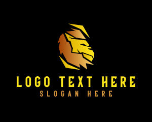Hunting - Lion Animal  Wildlife logo design