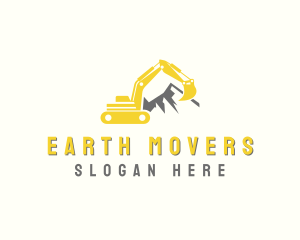 Contractor Mountain Excavator logo design
