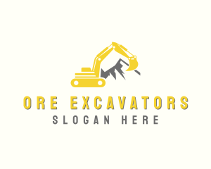 Contractor Mountain Excavator logo design