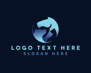 Negative Space - Veterinary Pet Stable logo design