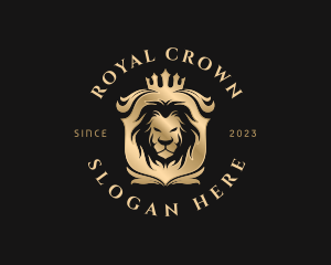 Lion Royal Crown logo design