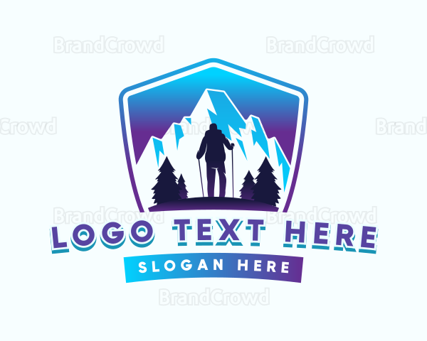 Hiking Mountain Outdoor Logo