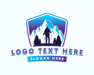 Explore - Hiking Mountain Outdoor logo design